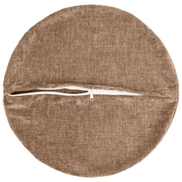 vidaXL Κάλυμμα Μαξιλαριού 6 τμχ. HEERLEN Καφέ Ø 50 cm Ύφασμα Chenille