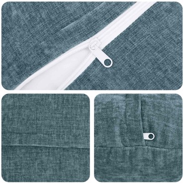 vidaXL Κάλυμμα Μαξιλαριού 6 τμχ. HEERLEN Μπλε Ø 60 cm Ύφασμα Chenille