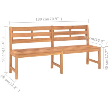 vidaXL Παγκάκι Κήπου από Μασίφ Ξύλο Teak 180x59x90cm 1 τεμ.