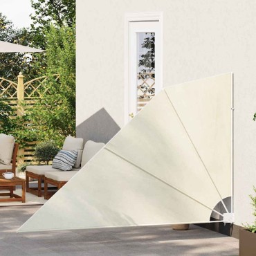 vidaXL Σκίαστρο Βεράντας Πλαϊνό Πτυσσόμενο Κρεμ 160 x 240 εκ.