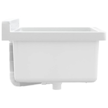 vidaXL Νιπτήρας Επίτοιχος Λευκός 40x40x24 εκ. από Ρητίνη