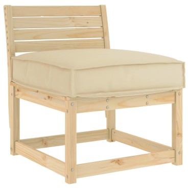 vidaXL Μαξιλάρι Μπεζ 60x60x12cm Ύφασμα Όξφορντ