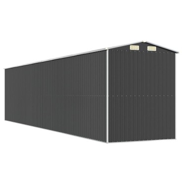 vidaXL Αποθήκη Κήπου Ανθρακί 192x855x223 εκ. Γαλβανισμένο Ατσάλι