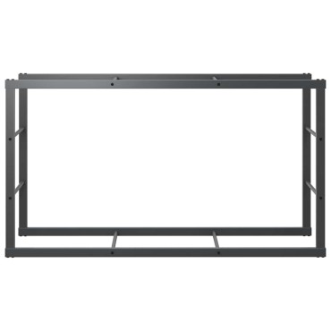 vidaXL Ράφι Καυσόξυλων Μαύρο 110x30x61 εκ. Ατσάλινο