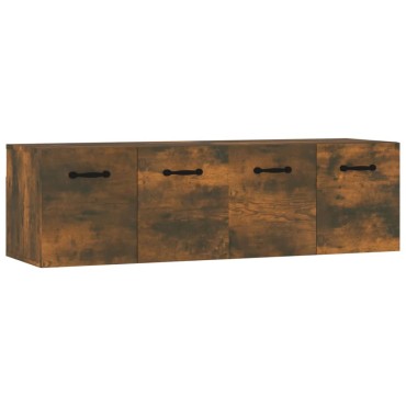 vidaXL Ντουλάπια Τοίχου 2 τεμ. Καπνιστή δρυς 80x35x36,5cm Επεξ. Ξύλο