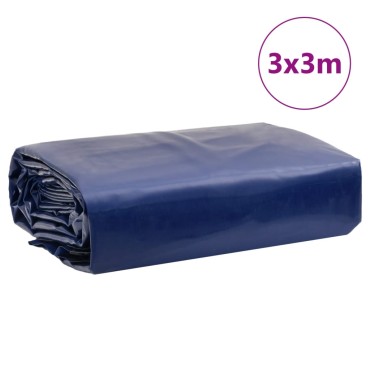 vidaXL Μουσαμάς Μπλε 3 x 3 μ. 650 γρ./μ²
