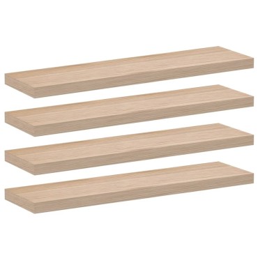 vidaXL Ράφια Τοίχου 4 τεμ. 90x23,5x4cm Επεξεργασμένο Ξύλο