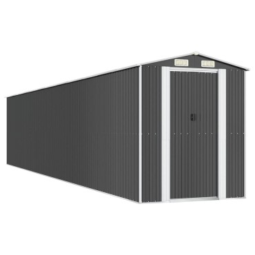 vidaXL Αποθήκη Κήπου Ανθρακί 192 x 1021 x 223 εκ. Γαλβανισμένο Ατσάλι