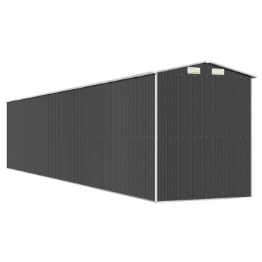 vidaXL Αποθήκη Κήπου Ανθρακί 192 x 1021 x 223 εκ. Γαλβανισμένο Ατσάλι