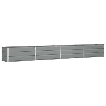 vidaXL Γλάστρα Ανοιχτό γκρι 385 x 50 x 45 εκ Επικαλυμμένος Χάλυβας