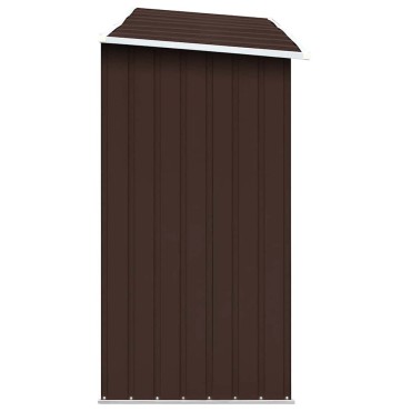 vidaXL Υπόστεγο Αποθήκευσης Ξύλων Κήπου Καφέ 330 x 84 x 152 εκ. Ατσάλι