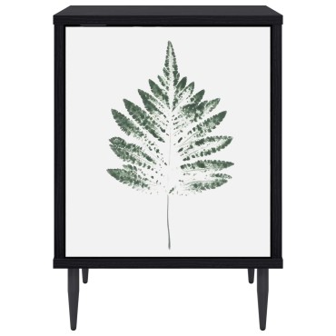 vidaXL Κομοδίνο HANAU 2 τεμ. Μαύρη Δρυς 36x33x51cm