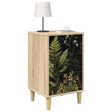 vidaXL Κομοδίνο RHENEN 2 τεμ. Sonoma Δρυς 36x33x60 εκ