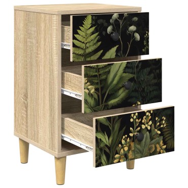 vidaXL Κομοδίνο RHENEN 2 τεμ. Sonoma Δρυς 36x33x60 εκ