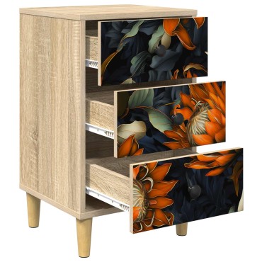 vidaXL Κομοδίνο LOCHEM 2 τεμ. Sonoma Δρυς 36x33x60 εκ