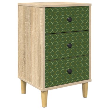 vidaXL Κομοδίνο GELEEN Sonoma Δρυς 36x33x60cm Επεξεργασμένο Ξύλο 1 τεμ.
