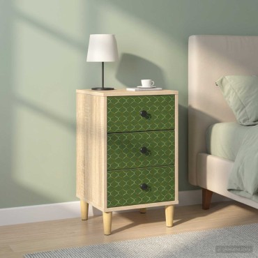 vidaXL Κομοδίνο GELEEN 2 τεμ. Sonoma Δρυς 36x33x60 εκ