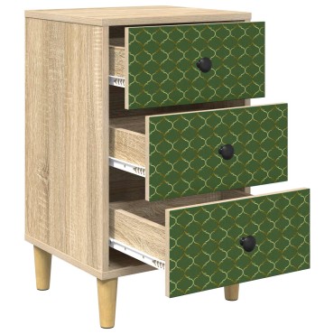 vidaXL Κομοδίνο GELEEN 2 τεμ. Sonoma Δρυς 36x33x60 εκ