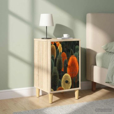 vidaXL Κομοδίνο ZAANDAM 2 τεμ. Sonoma Δρυς 36x33x60 εκ