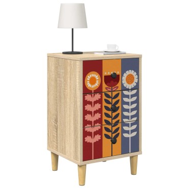 vidaXL Κομοδίνο ESSEN 2 τεμ. Sonoma Δρυς 36x33x60 εκ
