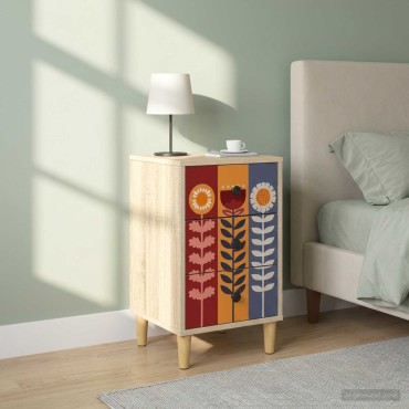 vidaXL Κομοδίνο ESSEN 2 τεμ. Sonoma Δρυς 36x33x60 εκ