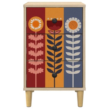 vidaXL Κομοδίνο ESSEN 2 τεμ. Sonoma Δρυς 36x33x60 εκ