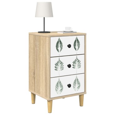 vidaXL Κομοδίνο HANAU 2 τεμ. Sonoma Δρυς 36x33x60 εκ