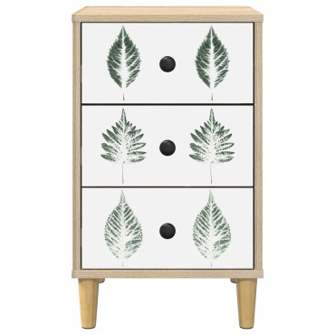 vidaXL Κομοδίνο HANAU 2 τεμ. Sonoma Δρυς 36x33x60 εκ
