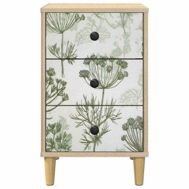 vidaXL Κομοδίνο GOTHA 2 τεμ. Sonoma Δρυς 36x33x60 εκ