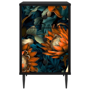 vidaXL Κομοδίνο LOCHEM 2 τεμ. Μαύρη Δρυς 36x33x61cm