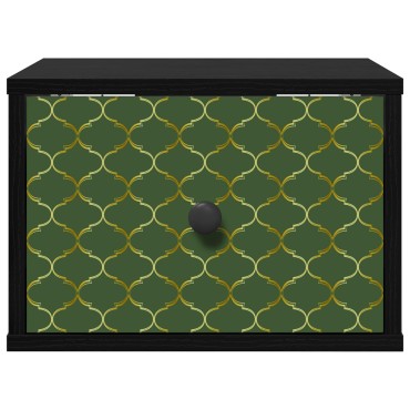 vidaXL Τοίχου κομοδίνο GELEEN 2 τεμ. Μαύρη Δρυς 36x33x25cm