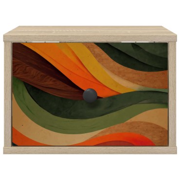 vidaXL Τοίχου κομοδίνο BONN 2 τεμ. Sonoma Δρυς 36x33x25cm