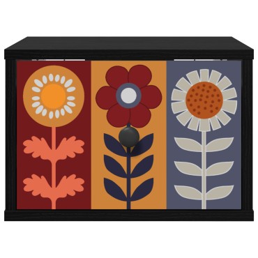 vidaXL Τοίχου κομοδίνο ESSEN 2 τεμ. Μαύρη Δρυς 36x33x25cm