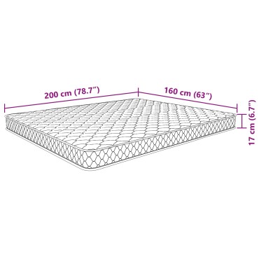 vidaXL Στρώμα vidaXL Στρώμα Μαλακό Λευκό 200x160x17cm PU Αφρός 1 τεμ. - Διπλό