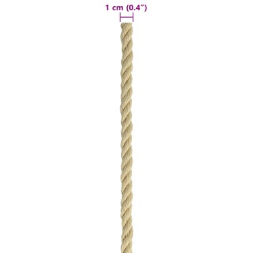 vidaXL Σχοινί Boat 10 mm 50 m Φυσικό