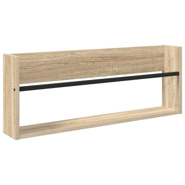 vidaXL Ράφι Περιοδικών Δρύς Sonoma 80x12x30cm Επεξεργασμένο Ξύλο 1 τεμ.