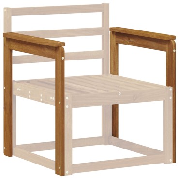 vidaXL Υποβραχίονες 2 τεμ. Καφέ 59x6x61cm Στερεό Ξύλο Ακακίας