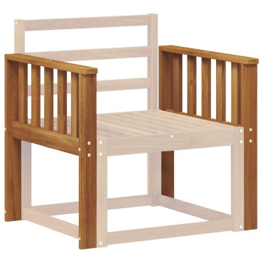 vidaXL Κάθισμα 2 τεμ. Καφέ 60x6x61cm Στερεό Ξύλο Ακακίας