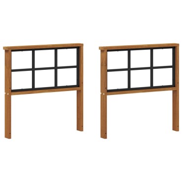 vidaXL Κάθισμα 2 τεμ. Φυσικό 60x6x61cm Στερεό Ξύλο Ακακίας