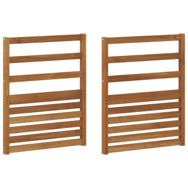 vidaXL Υποβραχίονες 2 τεμ. Καφέ 59x4x73cm Στερεό Ξύλο Ακακίας