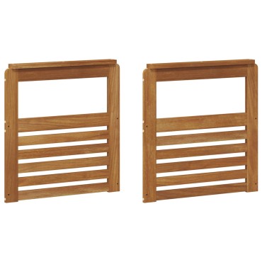 vidaXL Υποβραχίονες 2 τεμ. Καφέ 59x6x61cm Στερεό Ξύλο Ακακίας