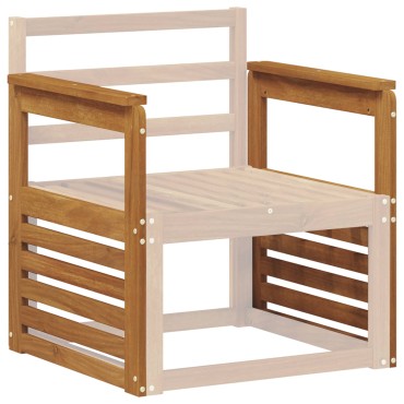 vidaXL Υποβραχίονες 2 τεμ. Καφέ 59x6x61cm Στερεό Ξύλο Ακακίας