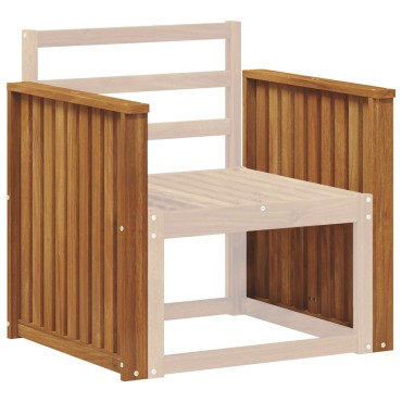 vidaXL Κάθισμα 2 τεμ. Καφέ 60x6x61cm Στερεό Ξύλο Ακακίας