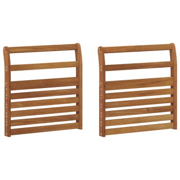 vidaXL Κάθισμα 2 τεμ. Φυσικό 58,5x8x60cm Στερεό Ξύλο Ακακίας