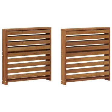 vidaXL Μπάρες 2 τεμ. Καφέ 58.5x10x61cm Στερεό Ξύλο Ακακίας