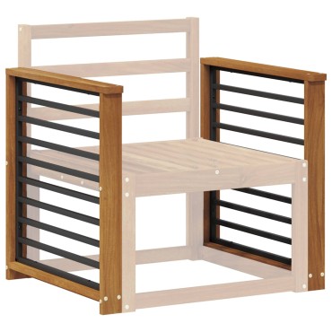vidaXL Κάθισμα 2 τεμ. Φυσικό 60x6x61cm Στερεό Ξύλο Ακακίας
