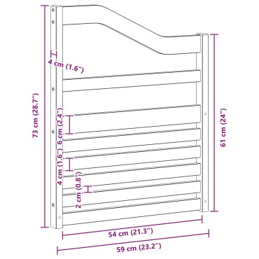 vidaXL Μπάρες 2 τεμ. Καφέ 59x4x73cm Στερεό Ξύλο Ακακίας