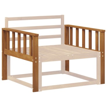 vidaXL Κάθισμα 2 τεμ. Φυσικό 80x6x61cm Στερεό Ξύλο Ακακίας