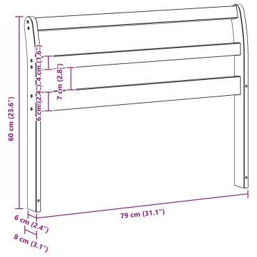 vidaXL Κάθισμα 2 τεμ. Φυσικό 79x8x60cm Στερεό Ξύλο Ακακίας