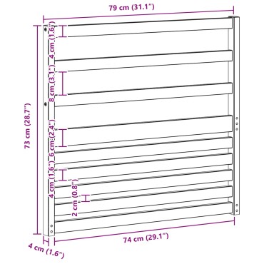 vidaXL Κάθισμα 2 τεμ. Φυσικό 79x4x73cm Στερεό Ξύλο Ακακίας